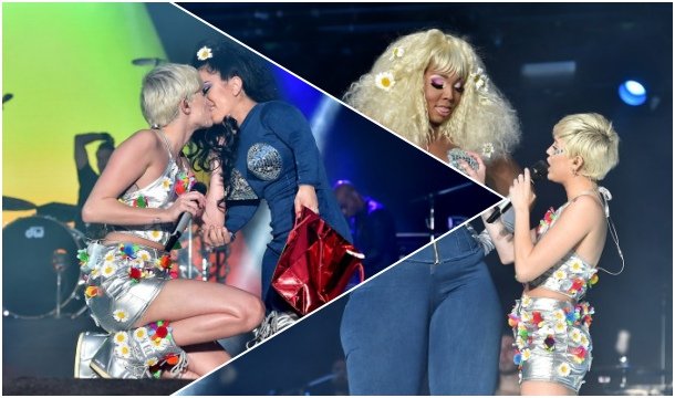 Miley Cyrus Enjoys some Feels and Lip Action With Backup Dancers